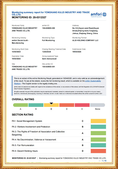 Certificate Of Honor